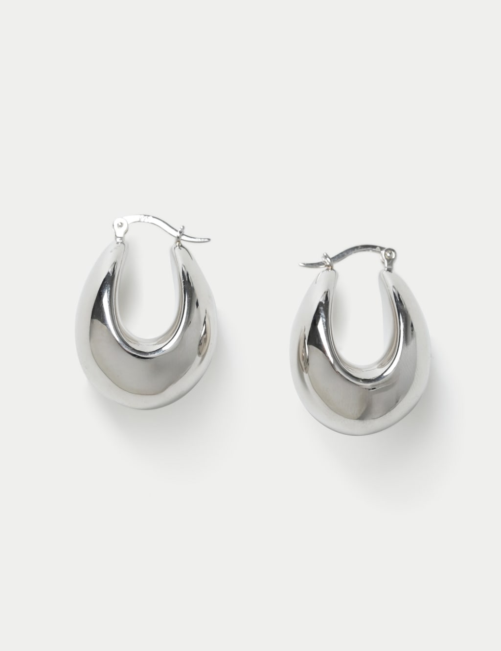 925 Sterling Silver Chubby Hoop Earring 2 of 3