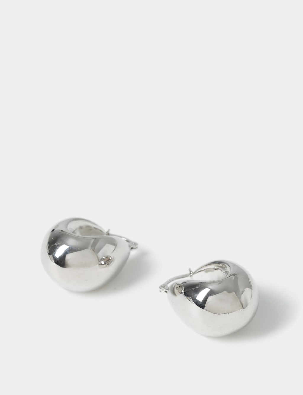 925 Sterling Silver Chubby Hoop Earring 3 of 3