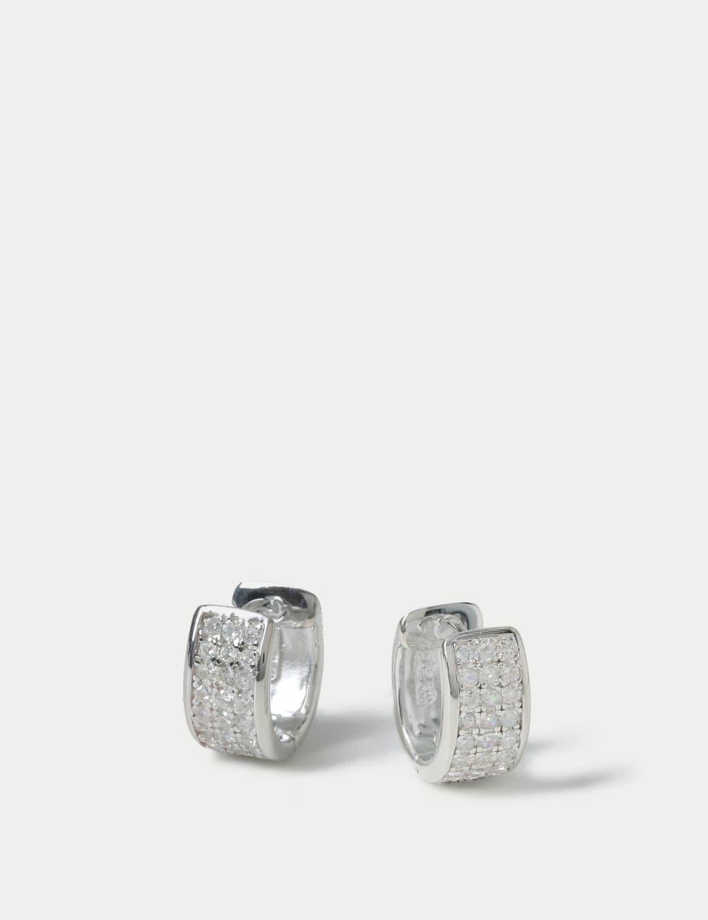 925 Sterling Silver Cubic Zirconia Hoop Earring