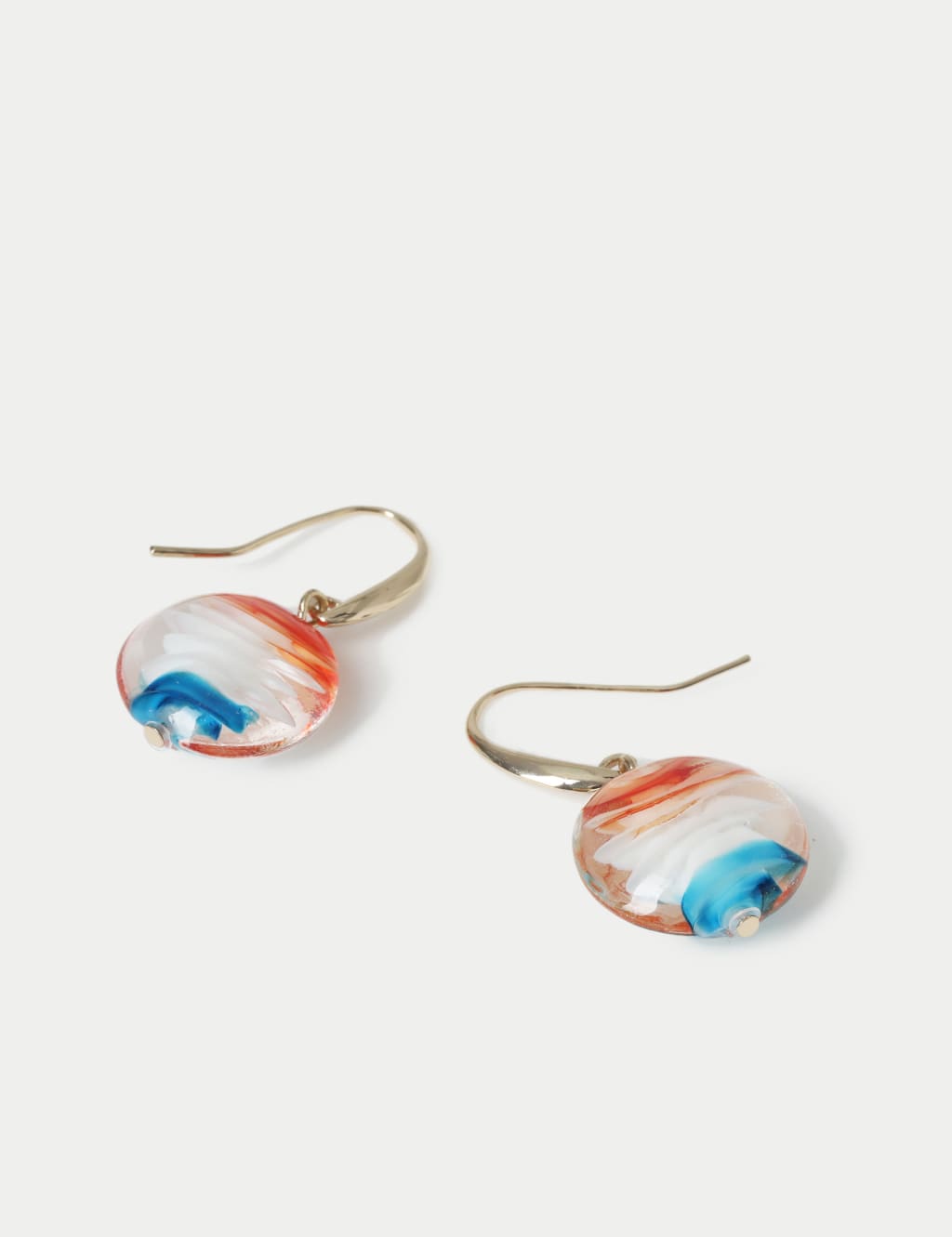 Multi Colour Circle Drop Earrings 2 of 2