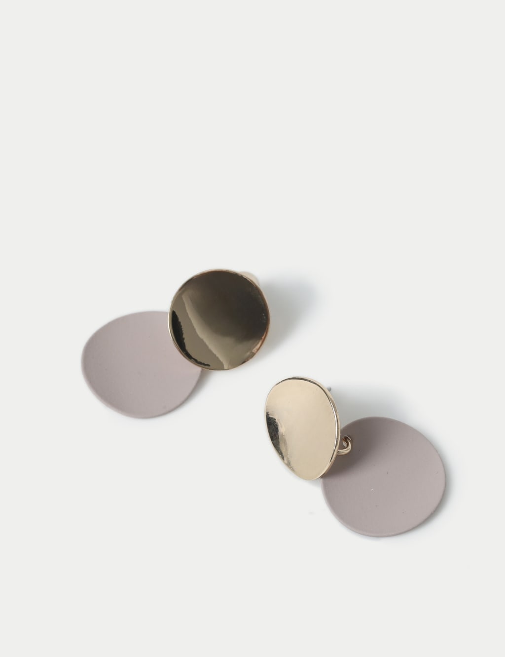 Powder Coat Circle Disc Drop Earrings 2 of 2