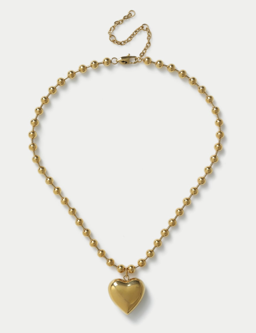 14ct Gold Plated Puff Heart Sphere Necklace 1 of 2