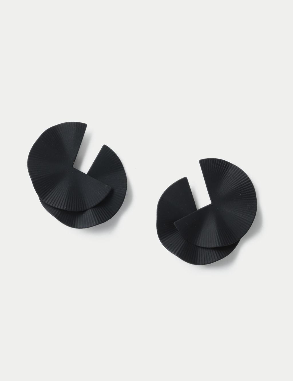 Matte Black Oversized Shape Earrings 1 of 2