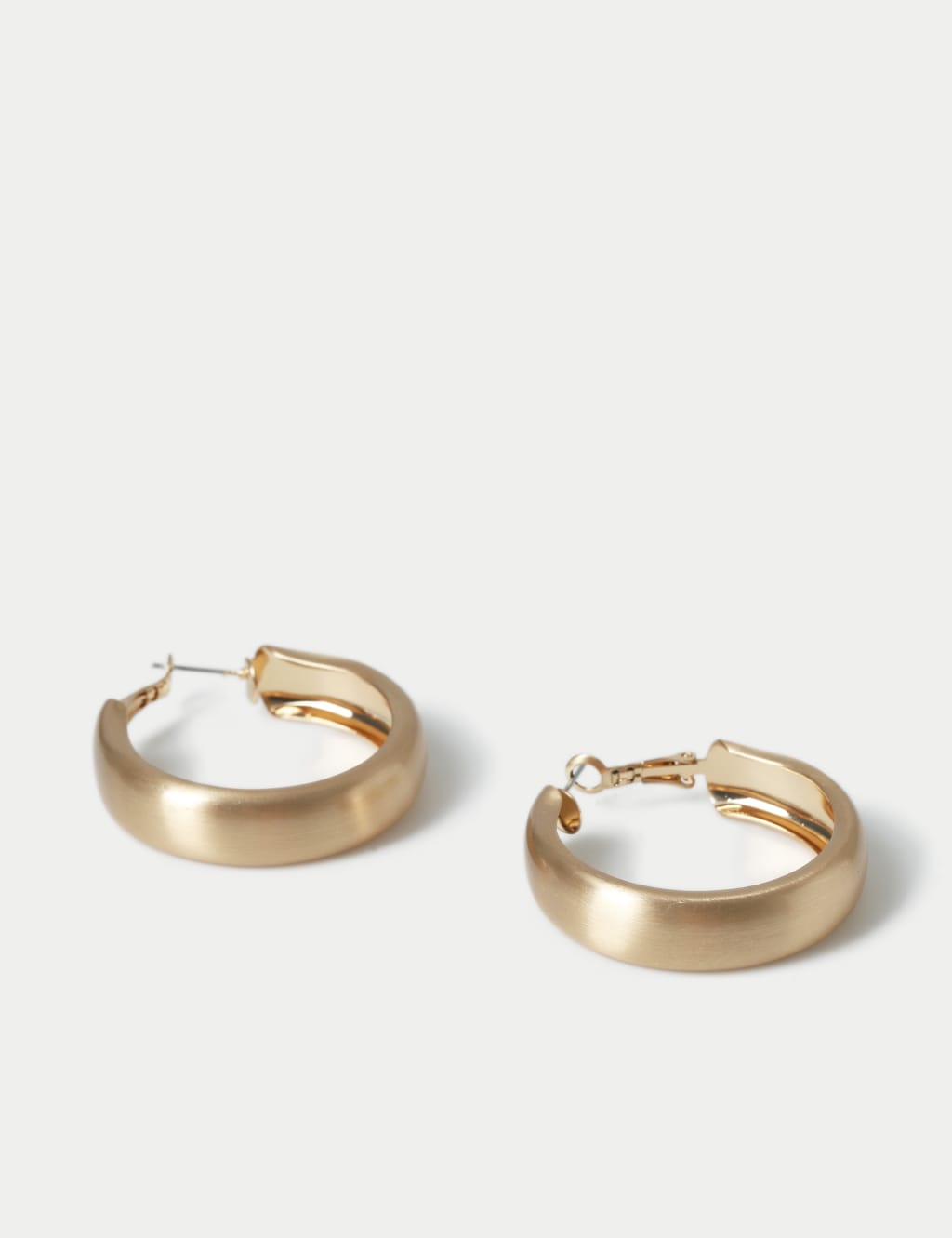 Brushed Circle Hoop Earrings 2 of 2
