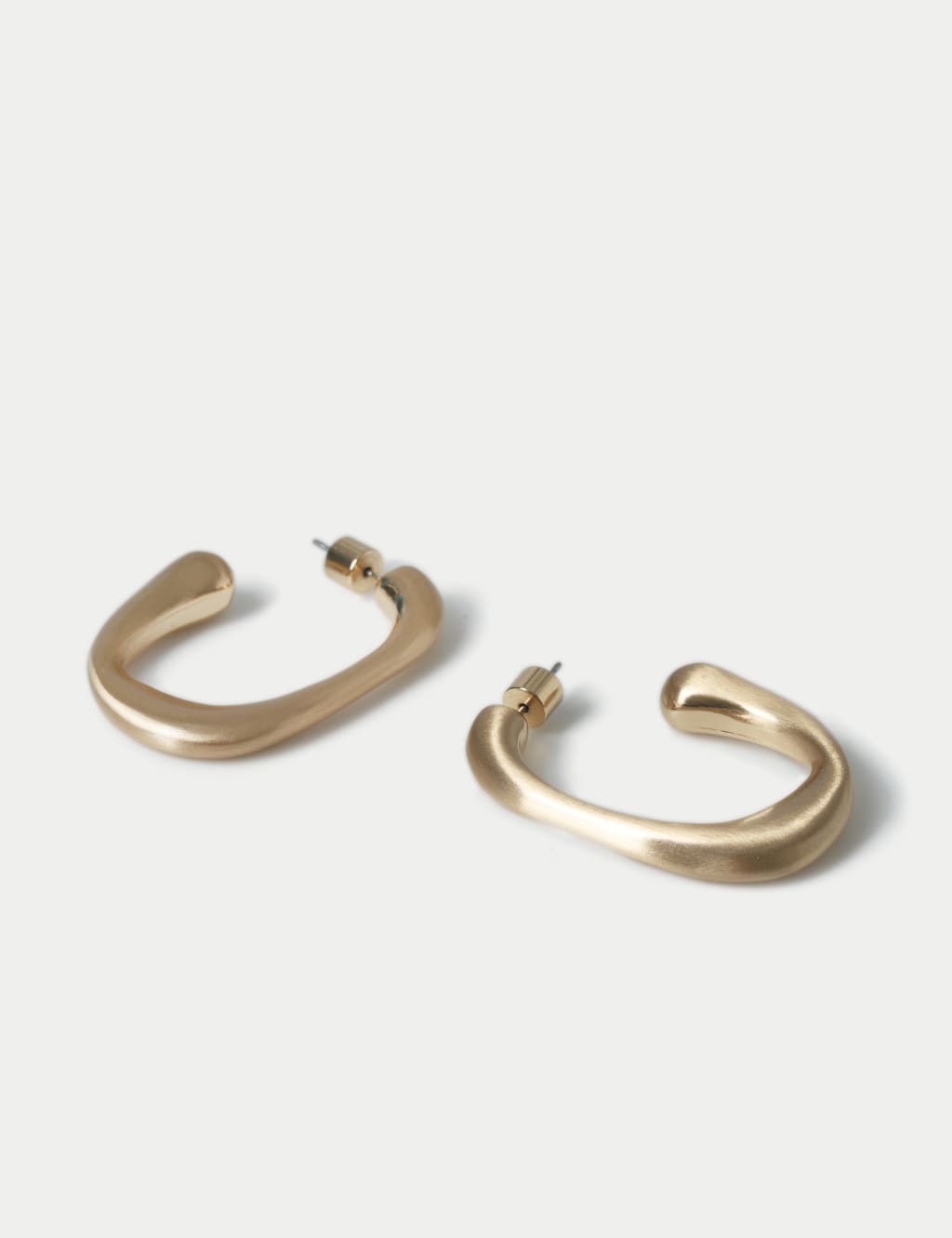 Brushed Hoop Earrings 2 of 2