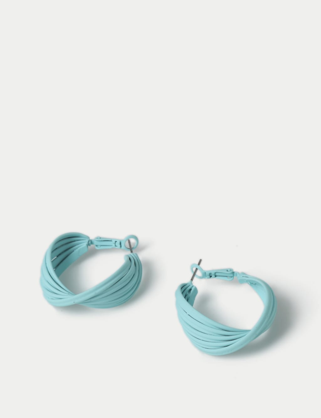 Blue Powdercoat Twist Earrings 2 of 2