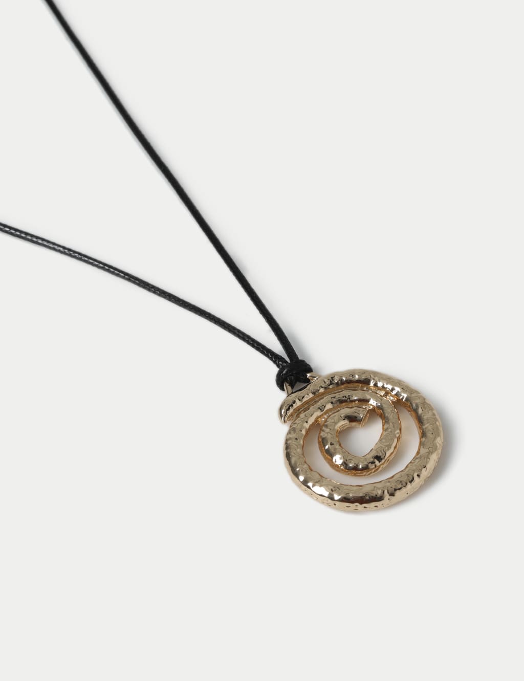 Swirl on Black Cord Pendant Necklace 2 of 2