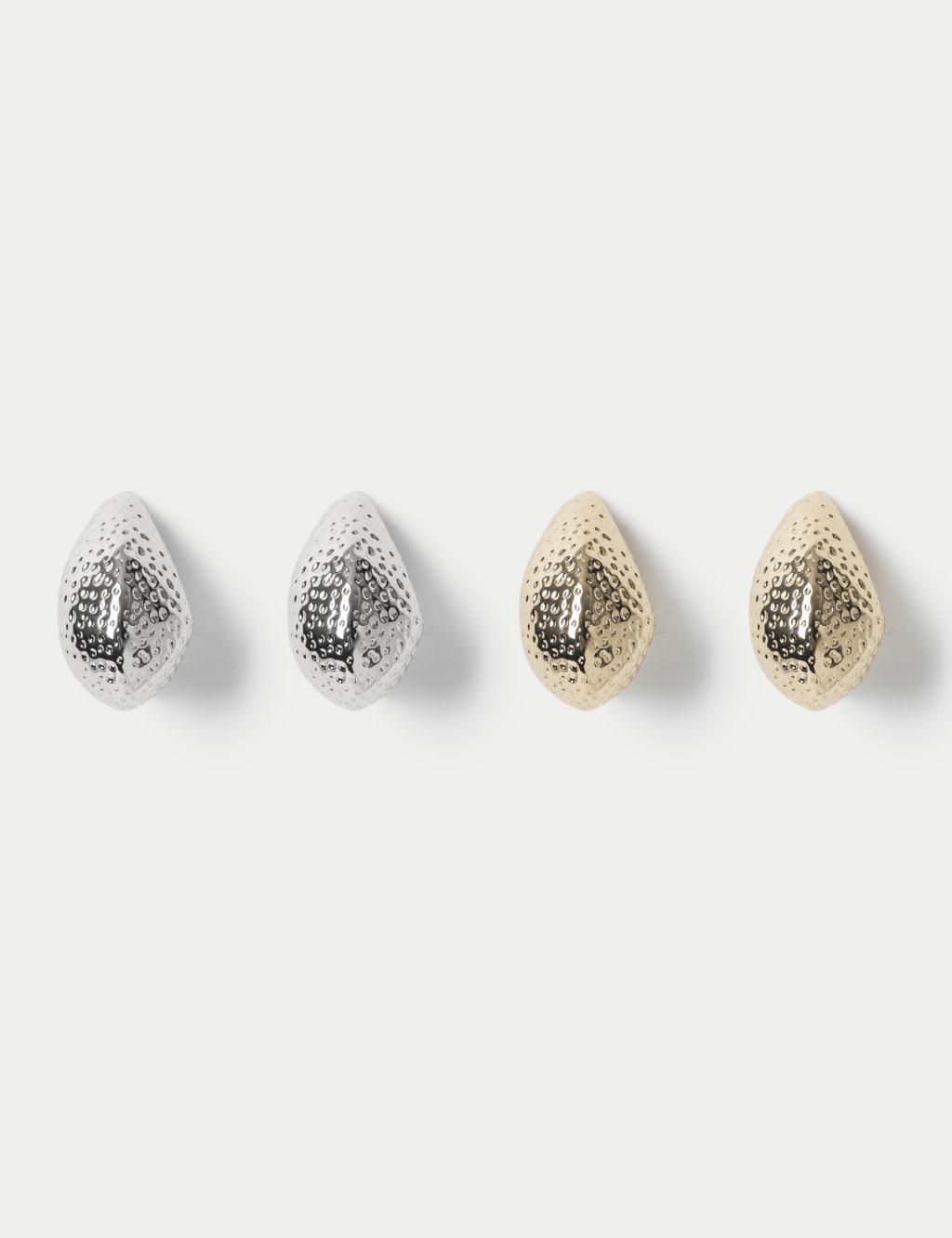 2 Pack Textured Irregular Tear Drop Earrings 1 of 3