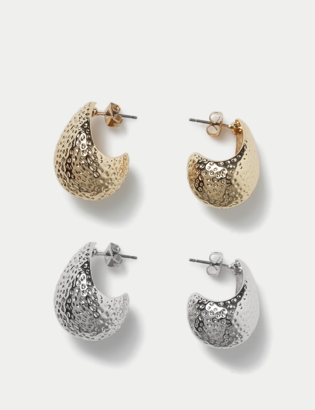 2 Pack Textured Irregular Tear Drop Earrings 3 of 3