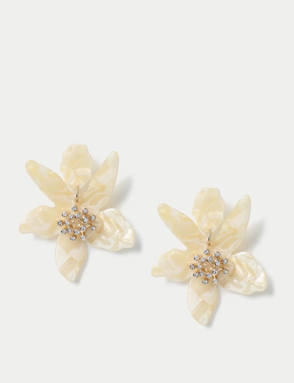 Cream Mix Floral Drop Earrings 1 of 2