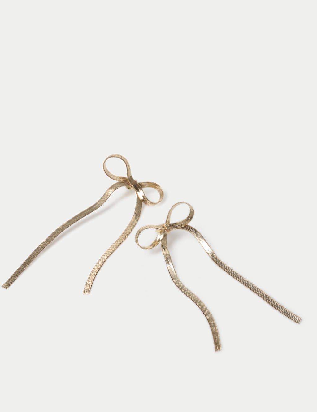Bow Snake Chain Drop Earrings 2 of 2