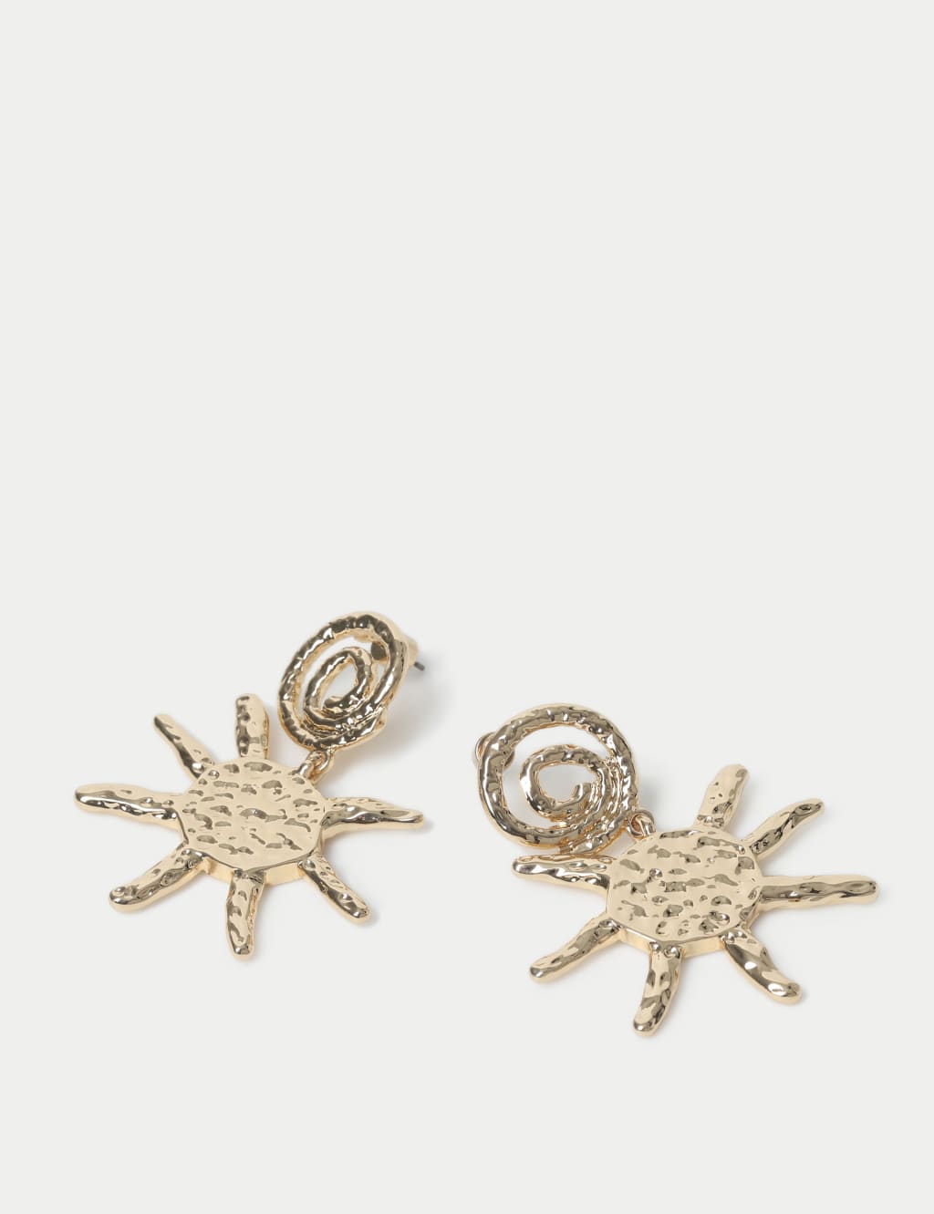 Swirl and Hammered  Sun Drop Earrings 2 of 2