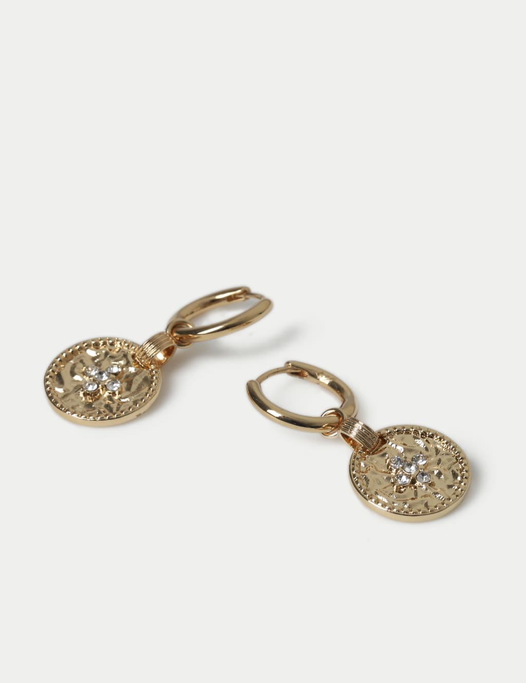 Rhinestone Scatter Drop Hoop Earrings 2 of 2