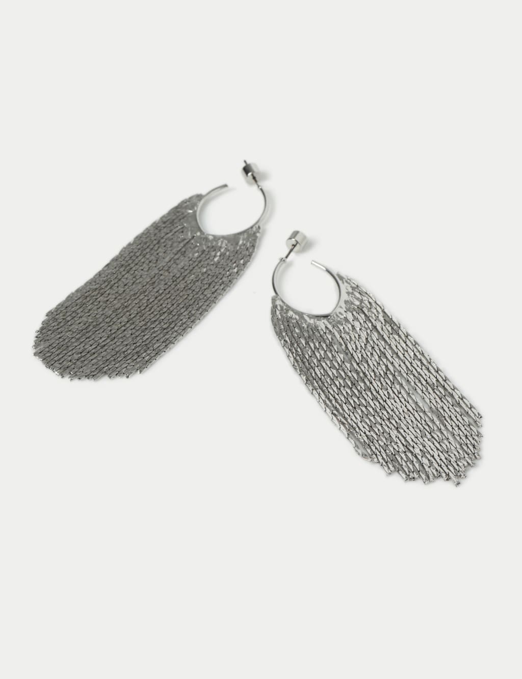 Fringe Drop Hoop Earrings 2 of 2