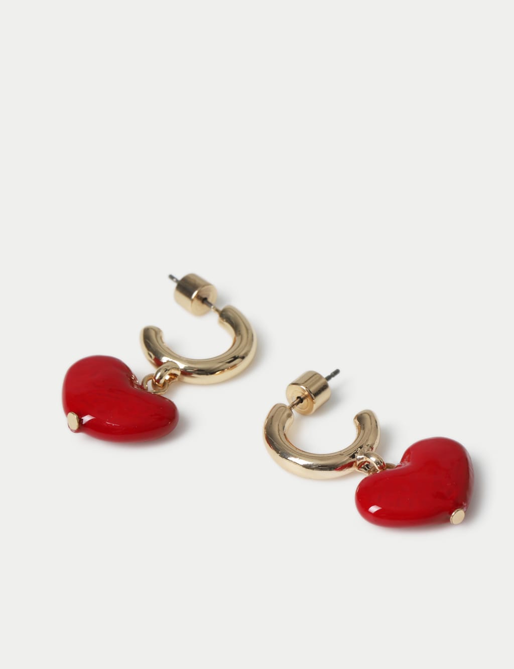 Red Heart Drop Earrings 2 of 2