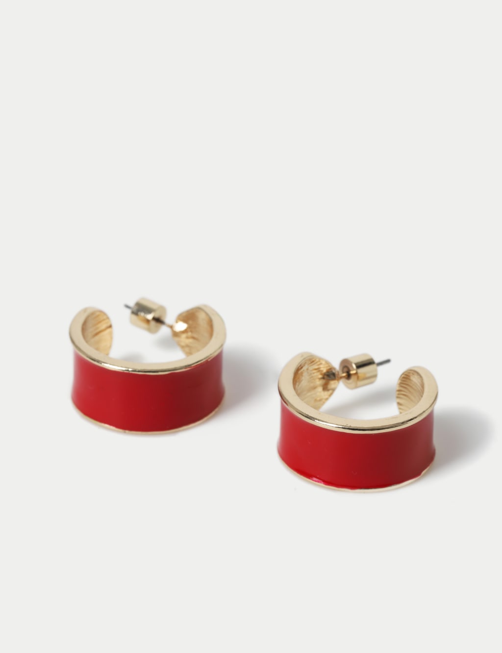 Red Patent  Hoop Earrings 2 of 2