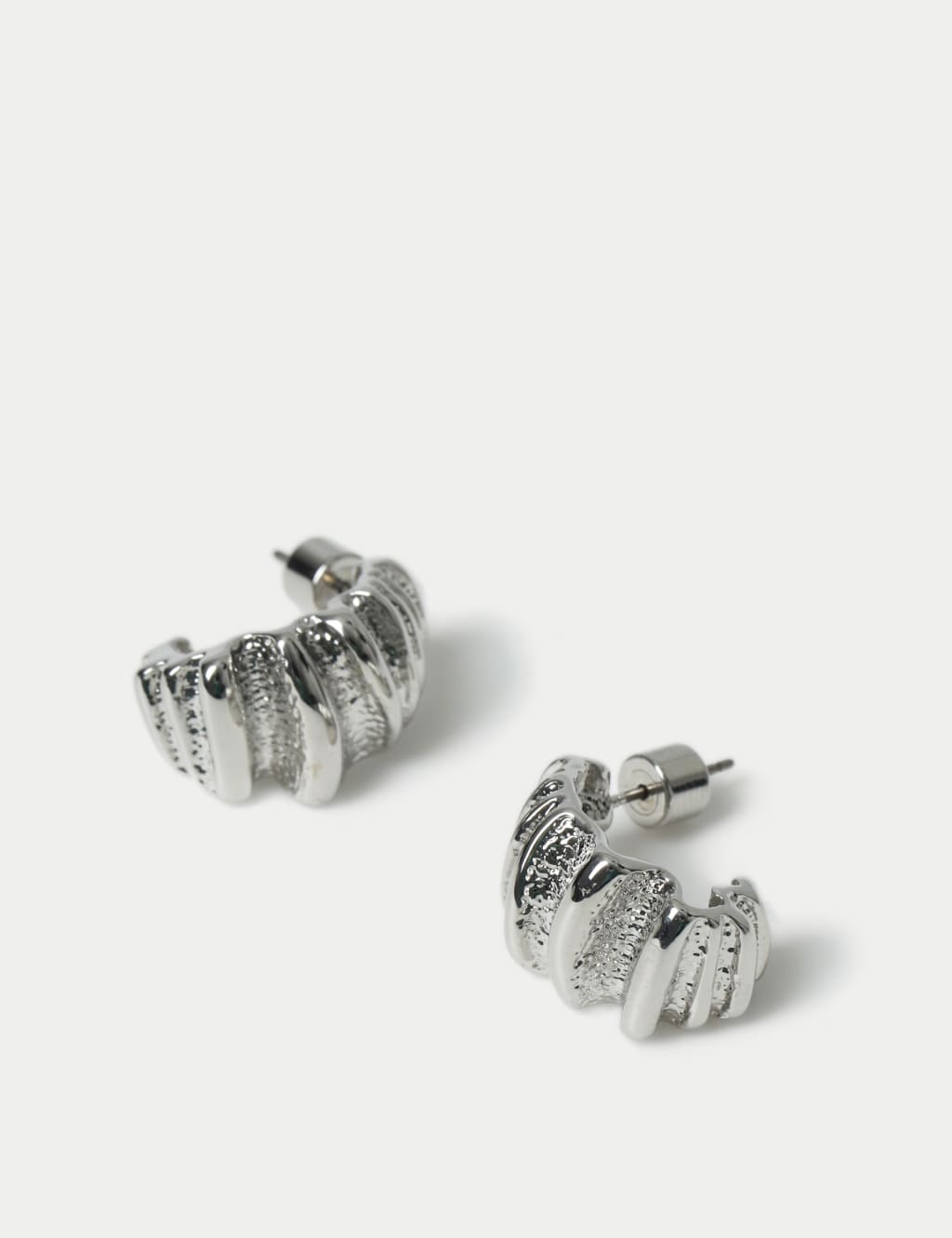 Mini Ridged Textured Hoops 2 of 2