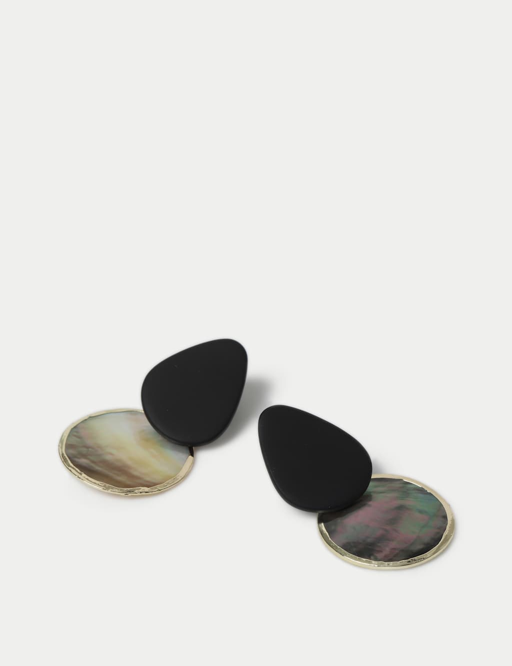 Black Iridescent Drop Earrings 2 of 2