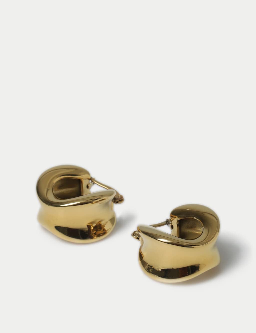 Stainless Steel Chubby Hoop Earrings 2 of 2
