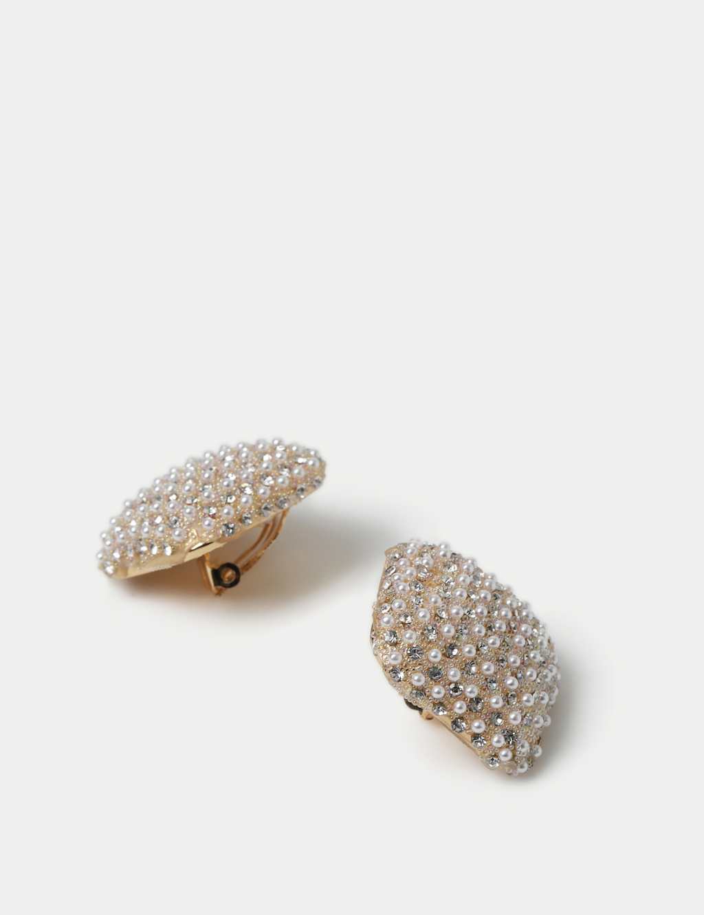 Embellished Pearl Stud Earrings 3 of 4