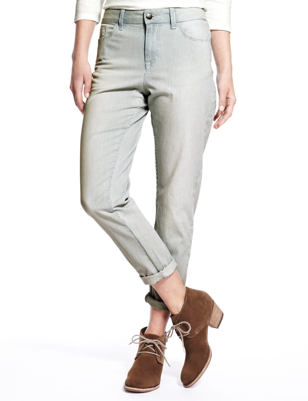 Striped Boyfriend Jeans 1 of 6