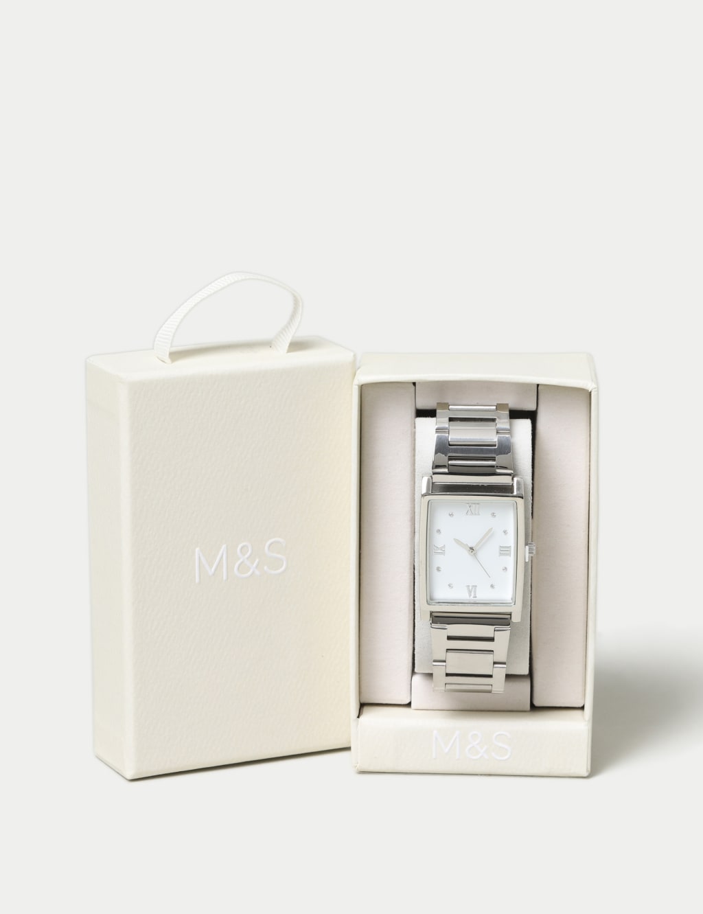 Silver Square Face Watch