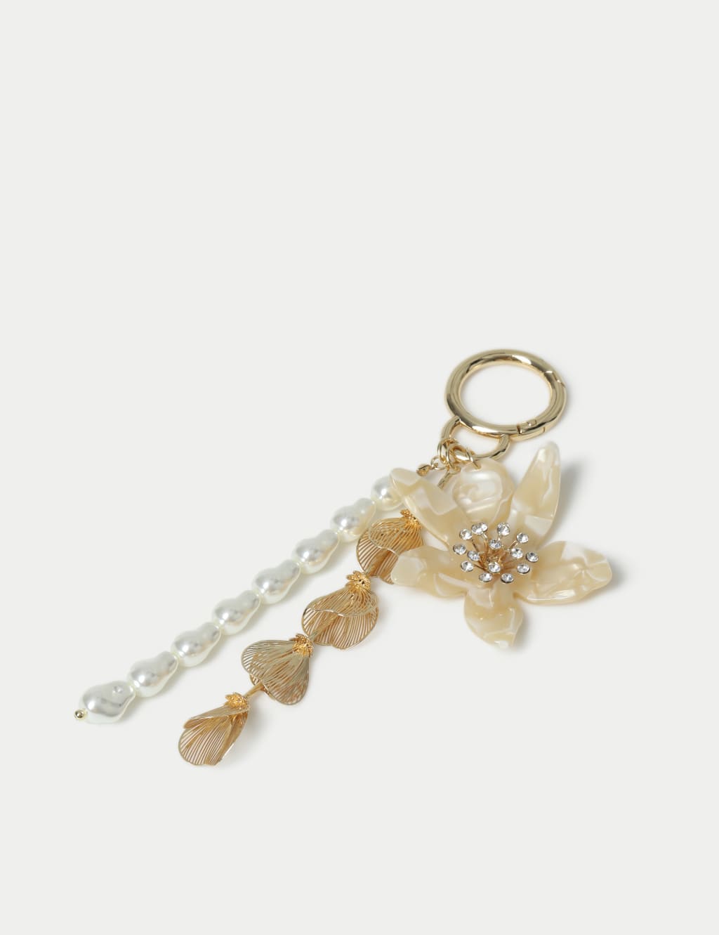 Floral and Pearl Drop Bag Charm 2 of 2