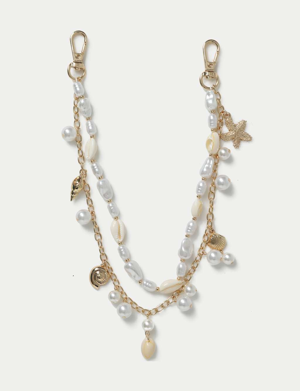 Seashore and Pearl Bag Charm 1 of 2