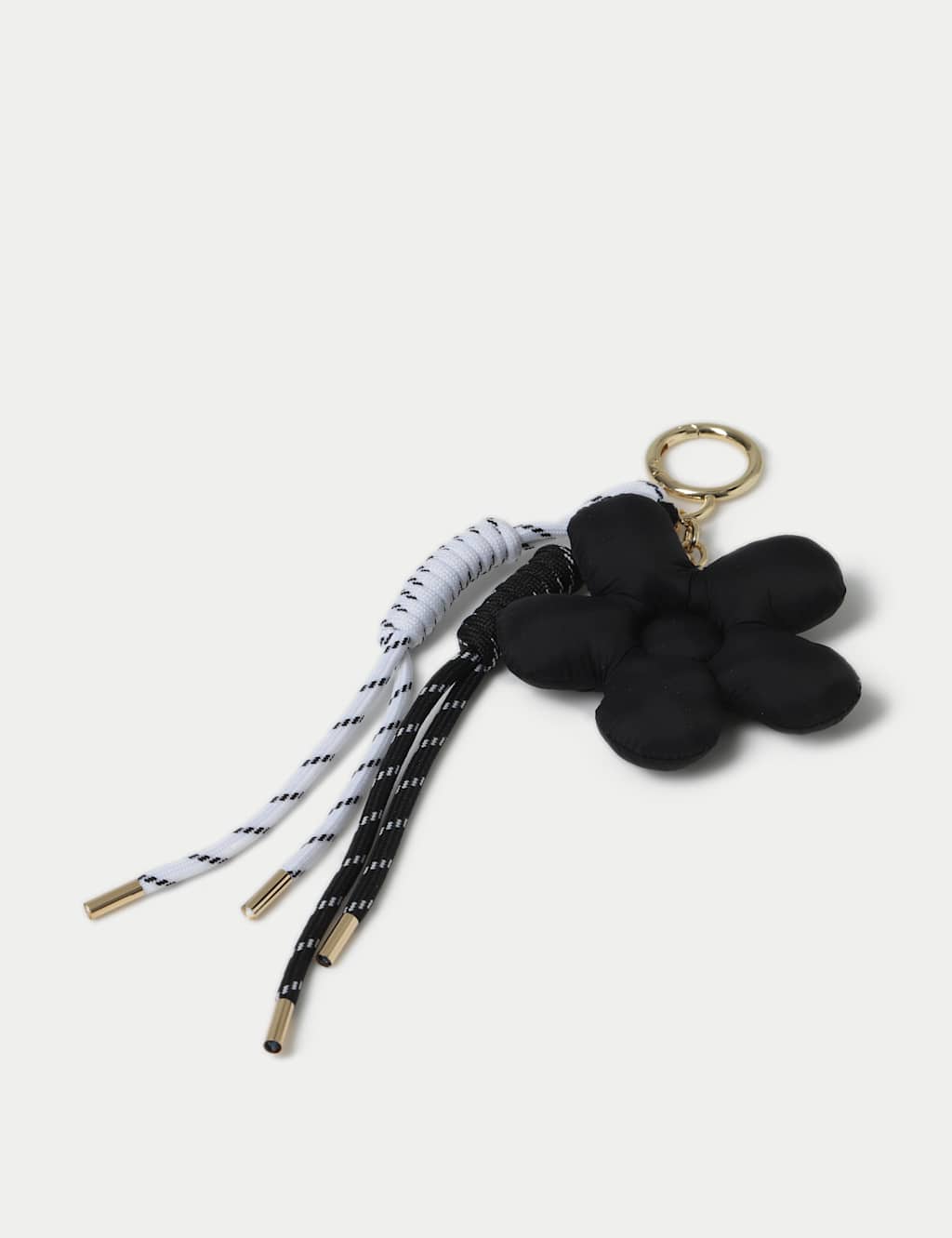 Black Flower Cord Bag Charm 3 of 3