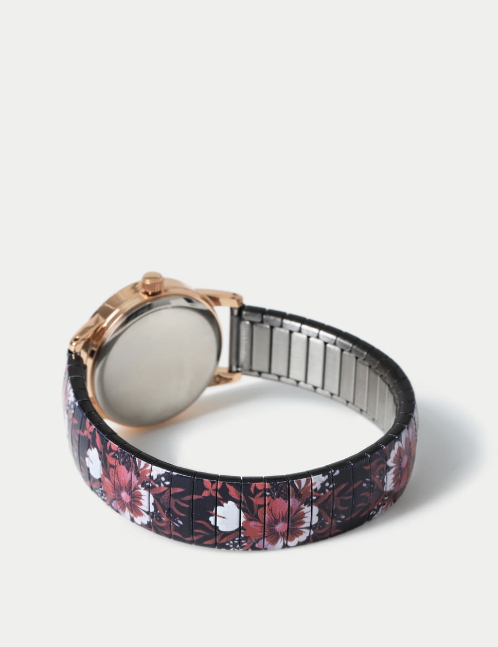 Burgundy Floral Stretch Watch 3 of 3