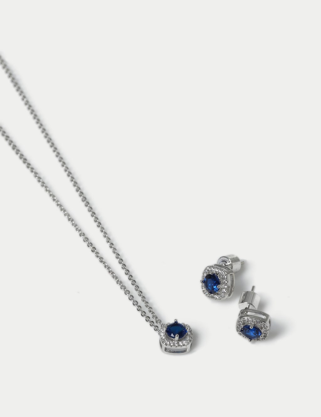 Platinum Plated December Birthstone Earring and Necklace Set 3 of 3