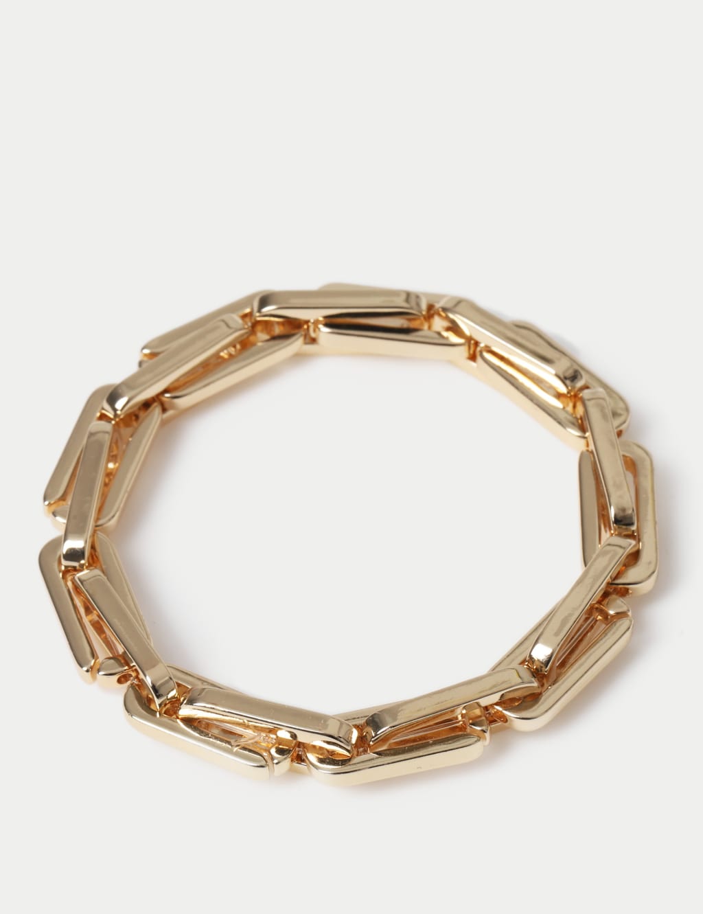 Gold Tone Link Stretch Bracelet 1 of 3