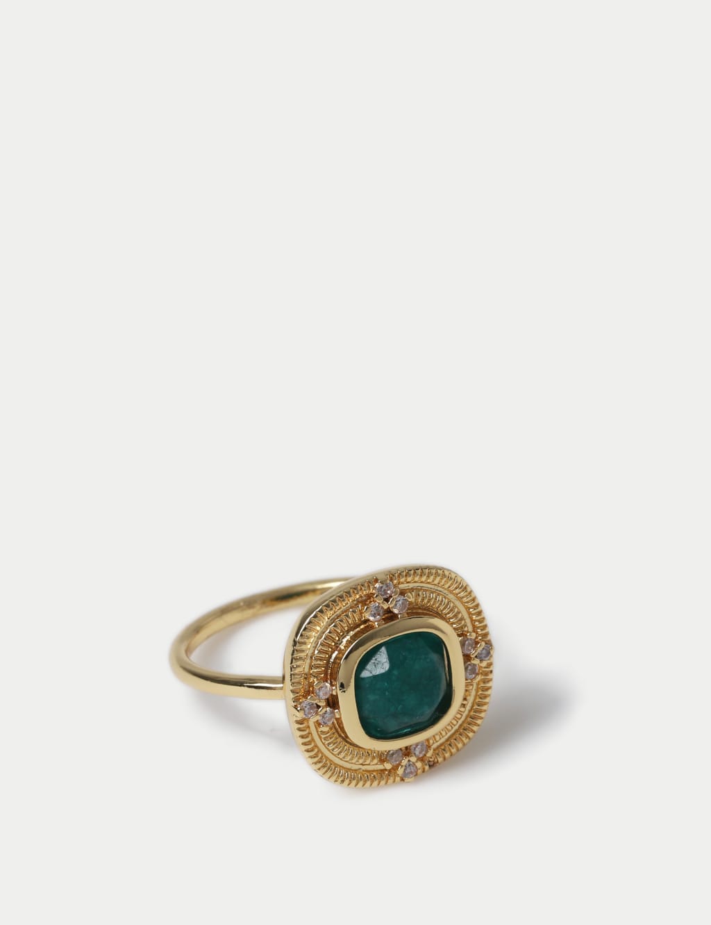 Gold Plated Green Ring 2 of 2