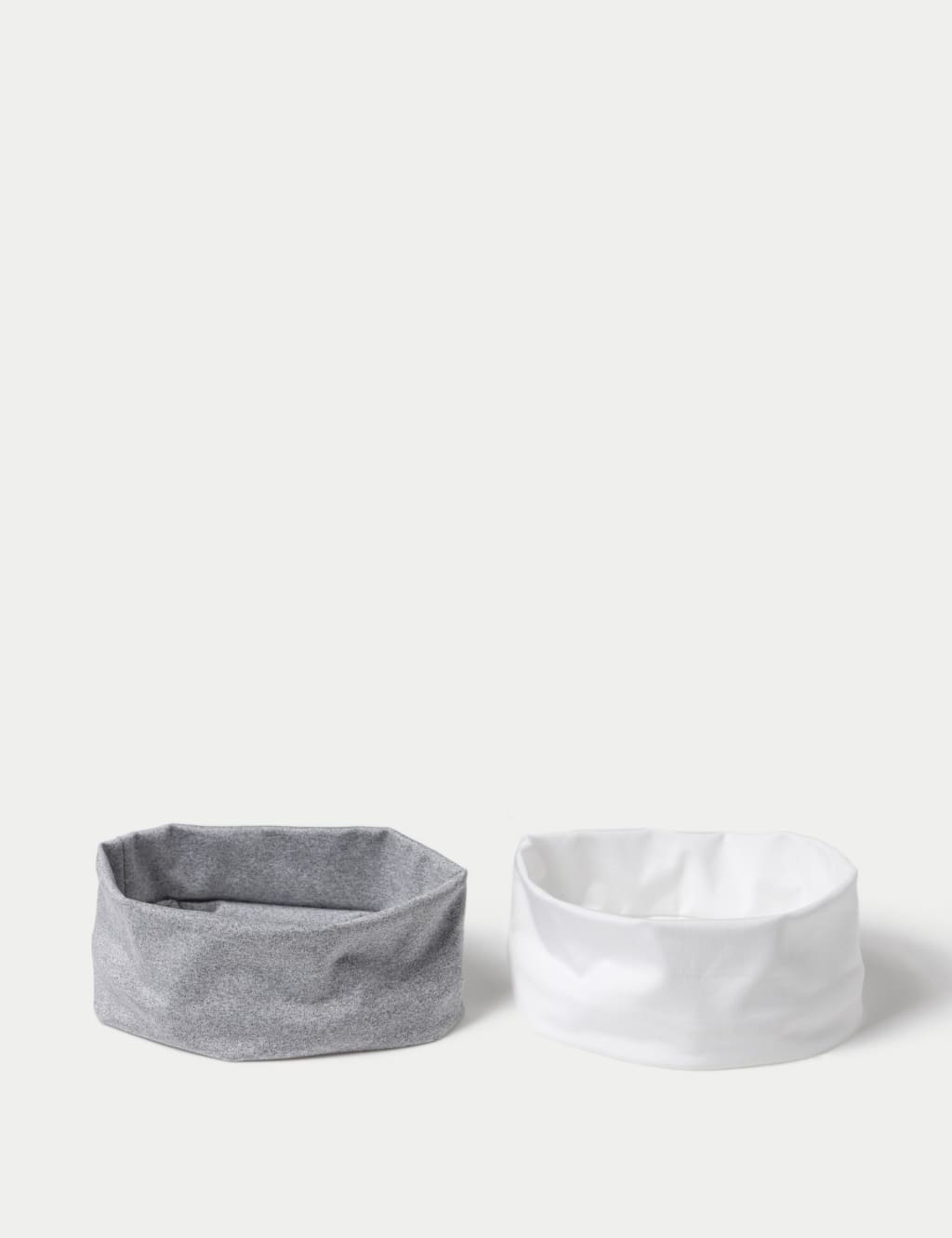 2 Pack White and Grey Hair Bandeau 2 of 2