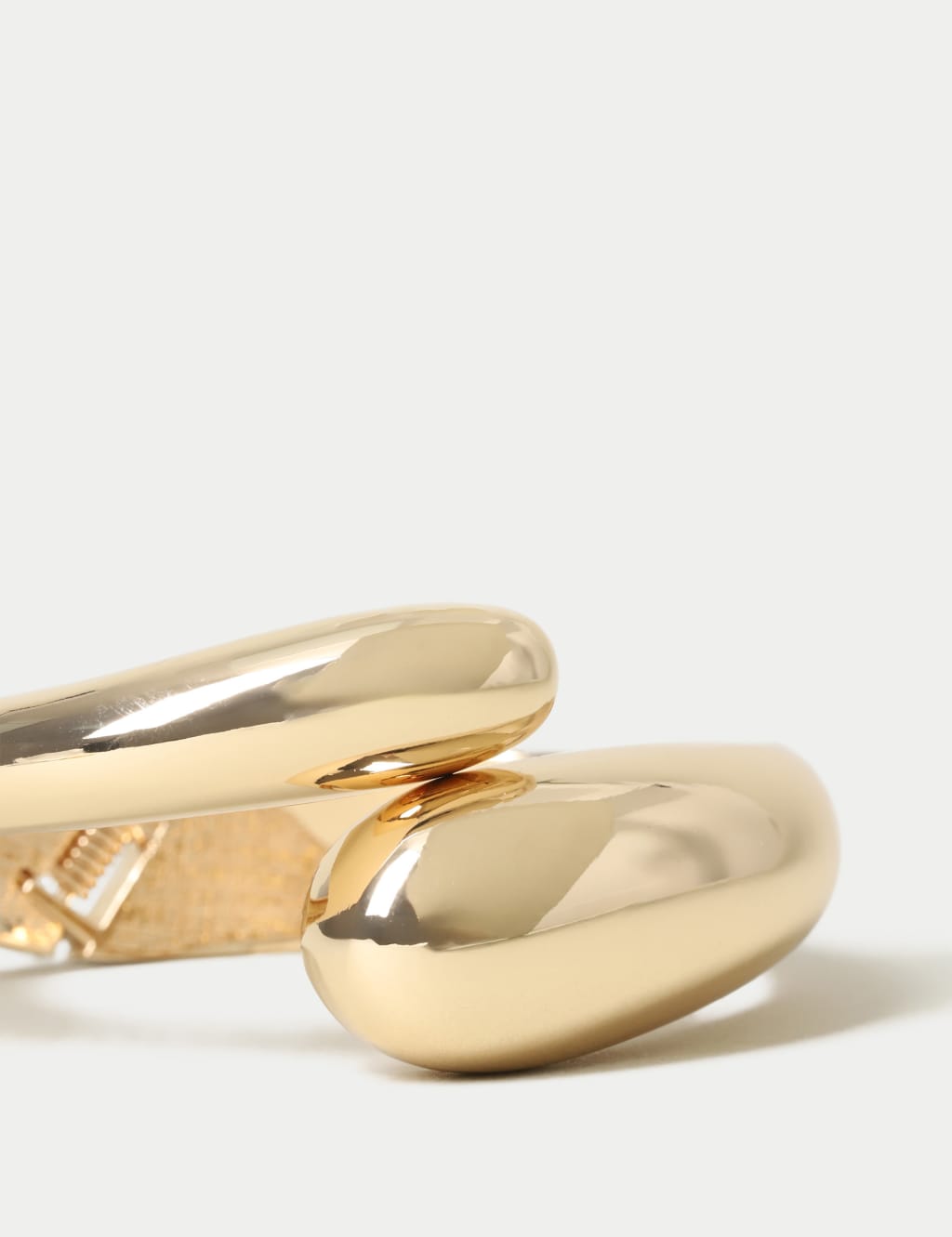 Gold Tone Open Hinge Bangle 2 of 3