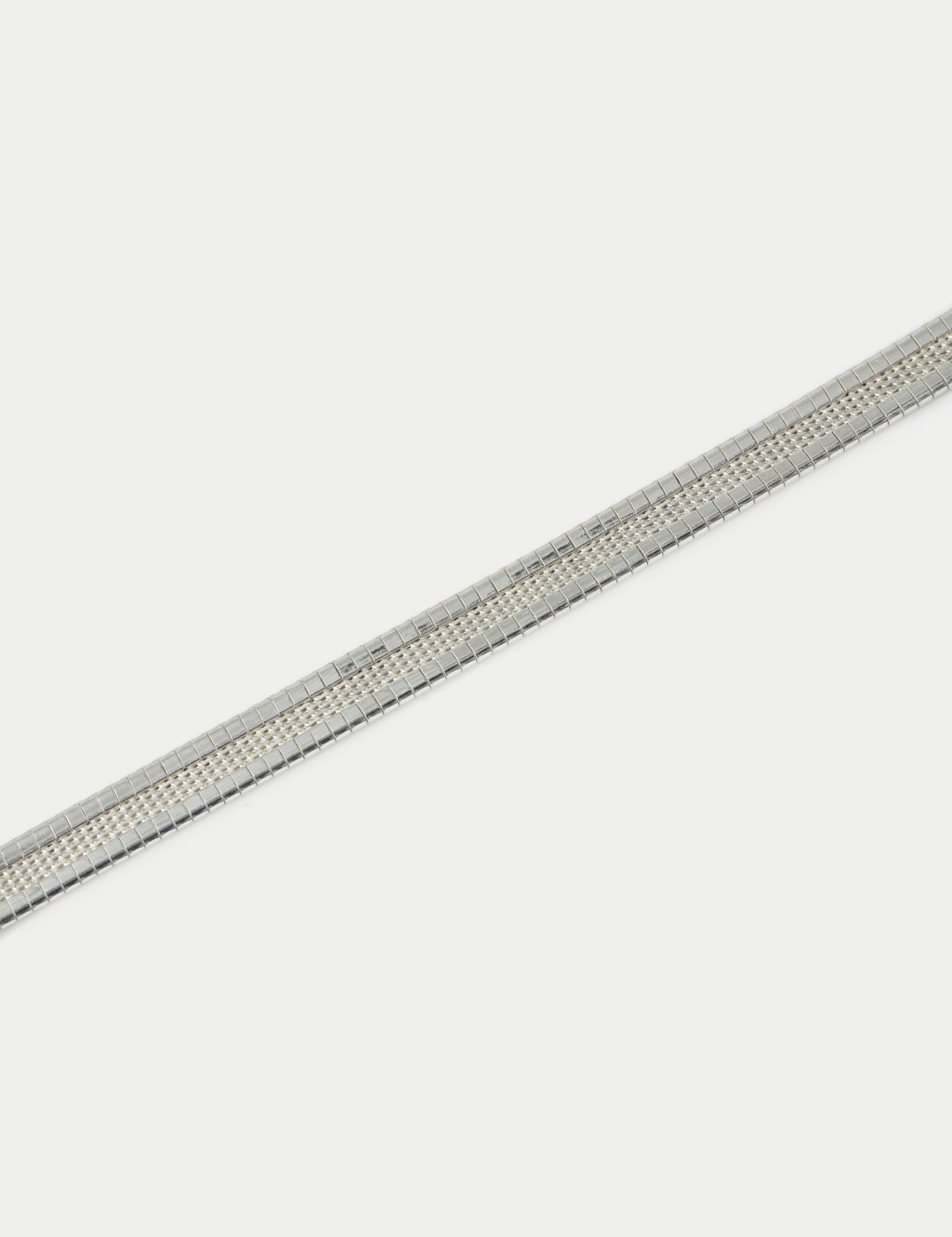 925 Sterling Silver Textured Flat Bracelet 2 of 2