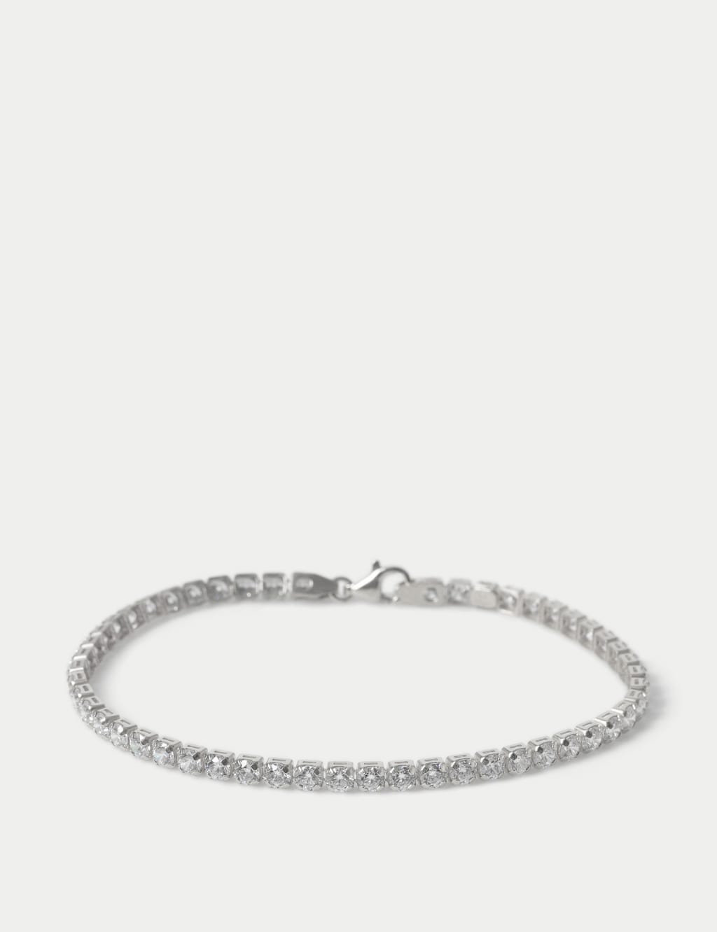 925 Sterling Silver Cubic Zirconia Tennis Bracelet Autograph M S