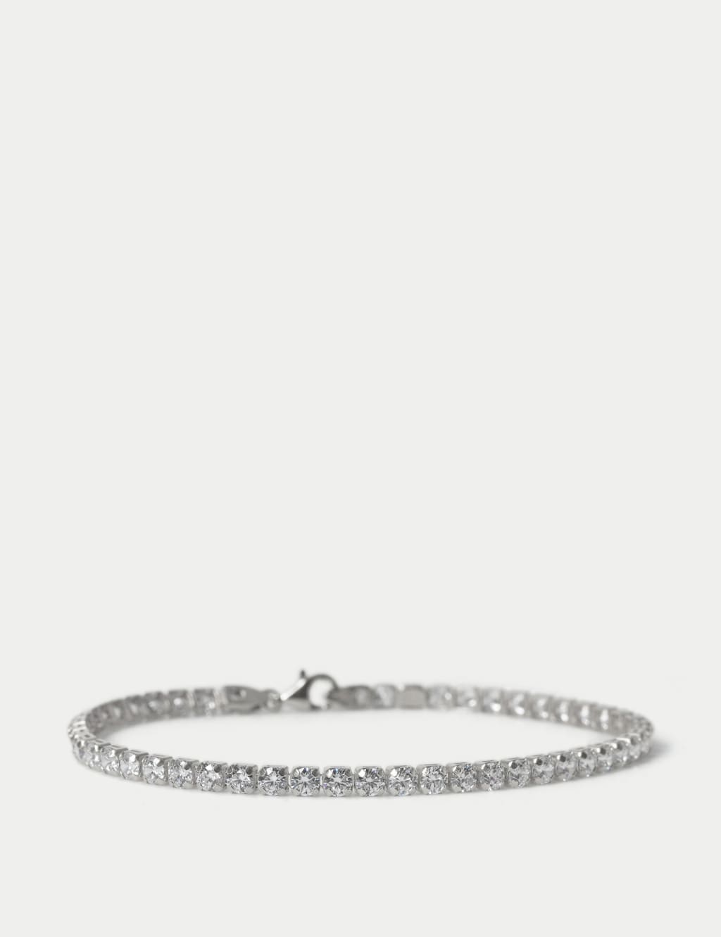 925 Sterling Silver Cubic Zirconia Tennis Bracelet 2 of 2