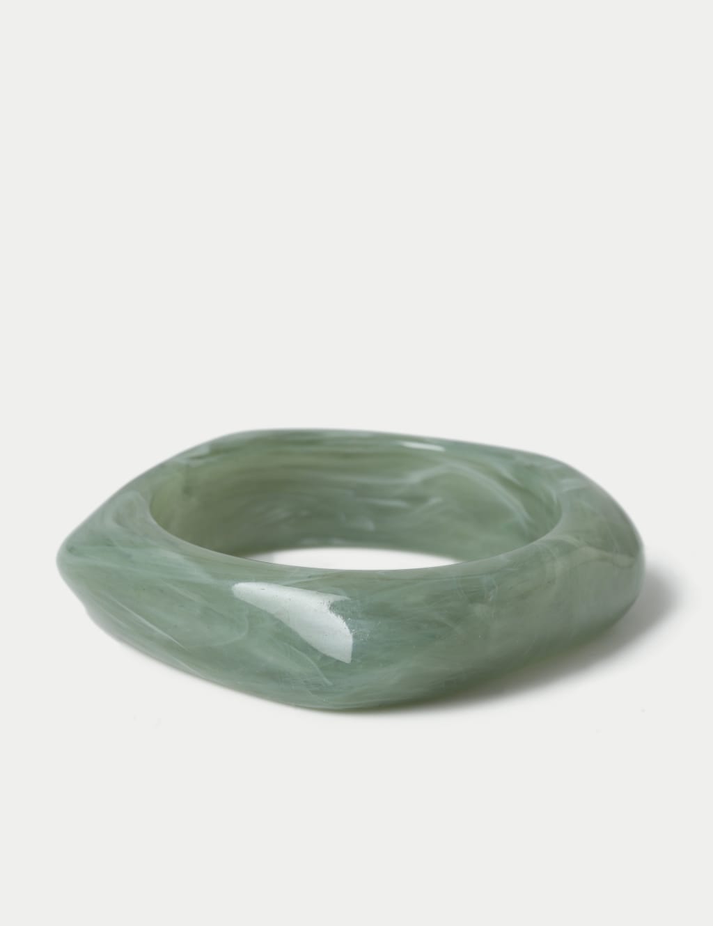 Green Resin Square Bangle 2 of 3