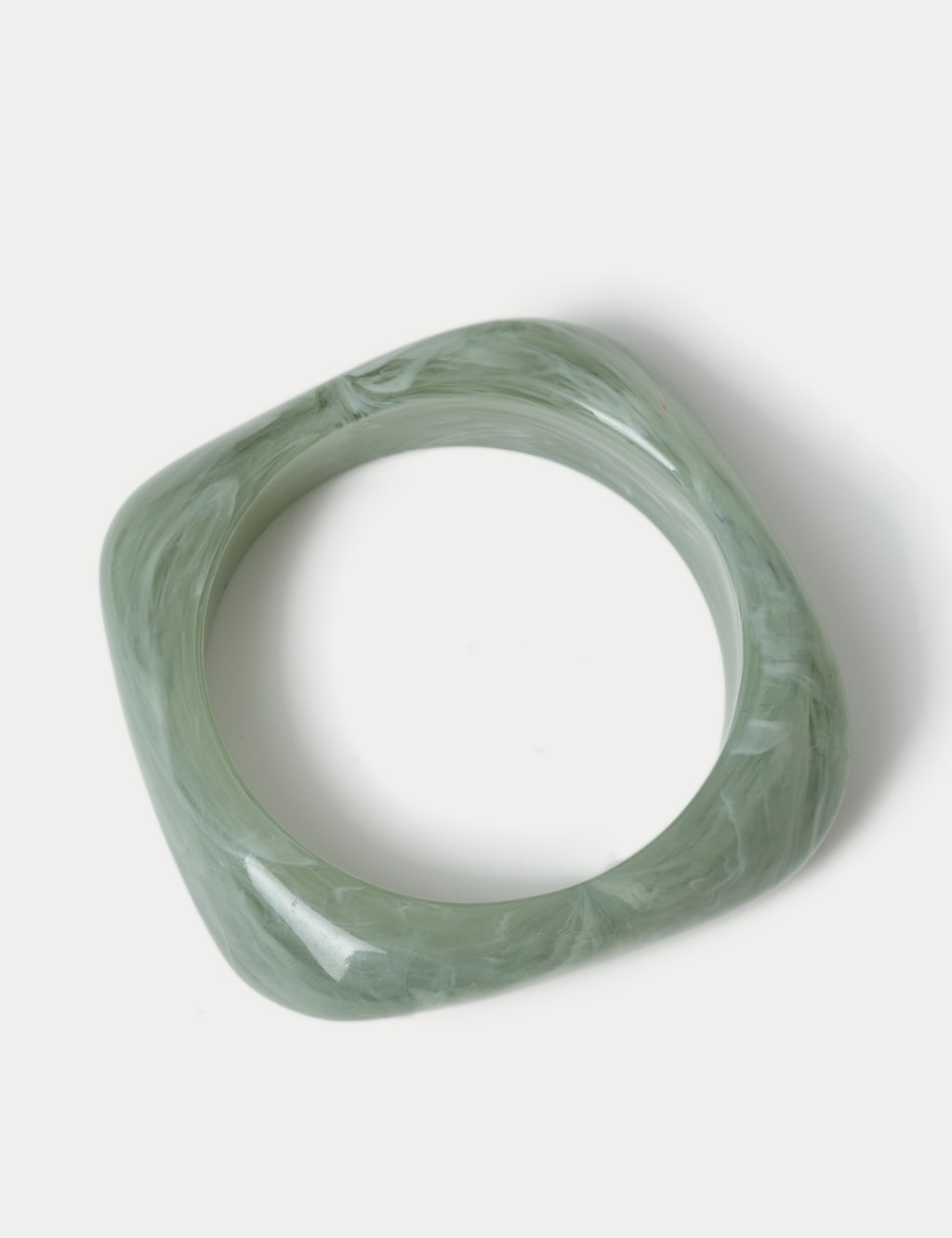 Green Resin Square Bangle 3 of 3