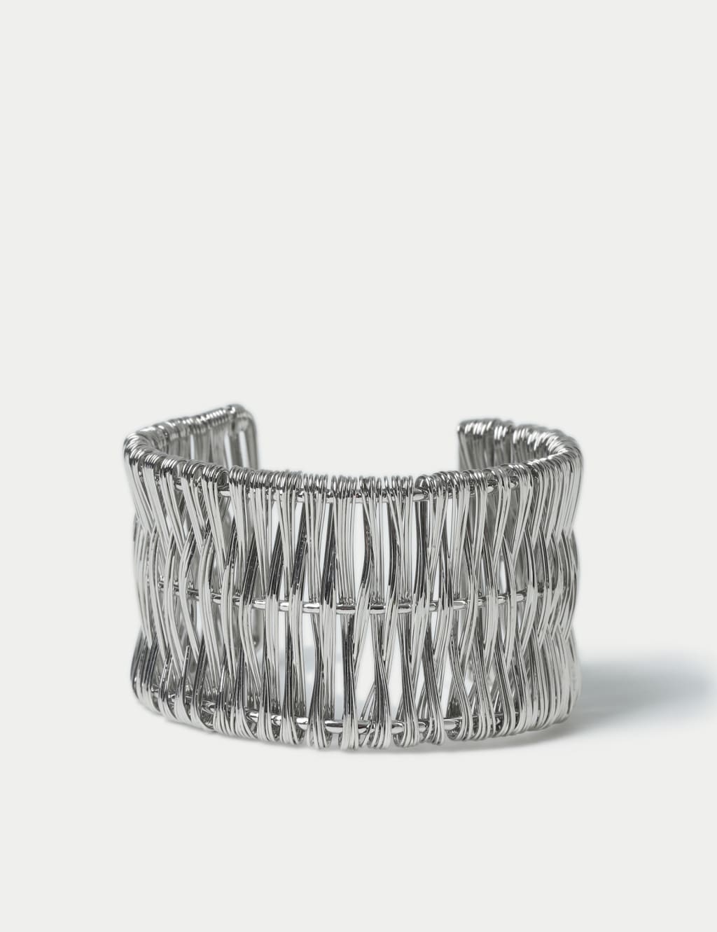 Silver Tone Weave Cuff 2 of 2