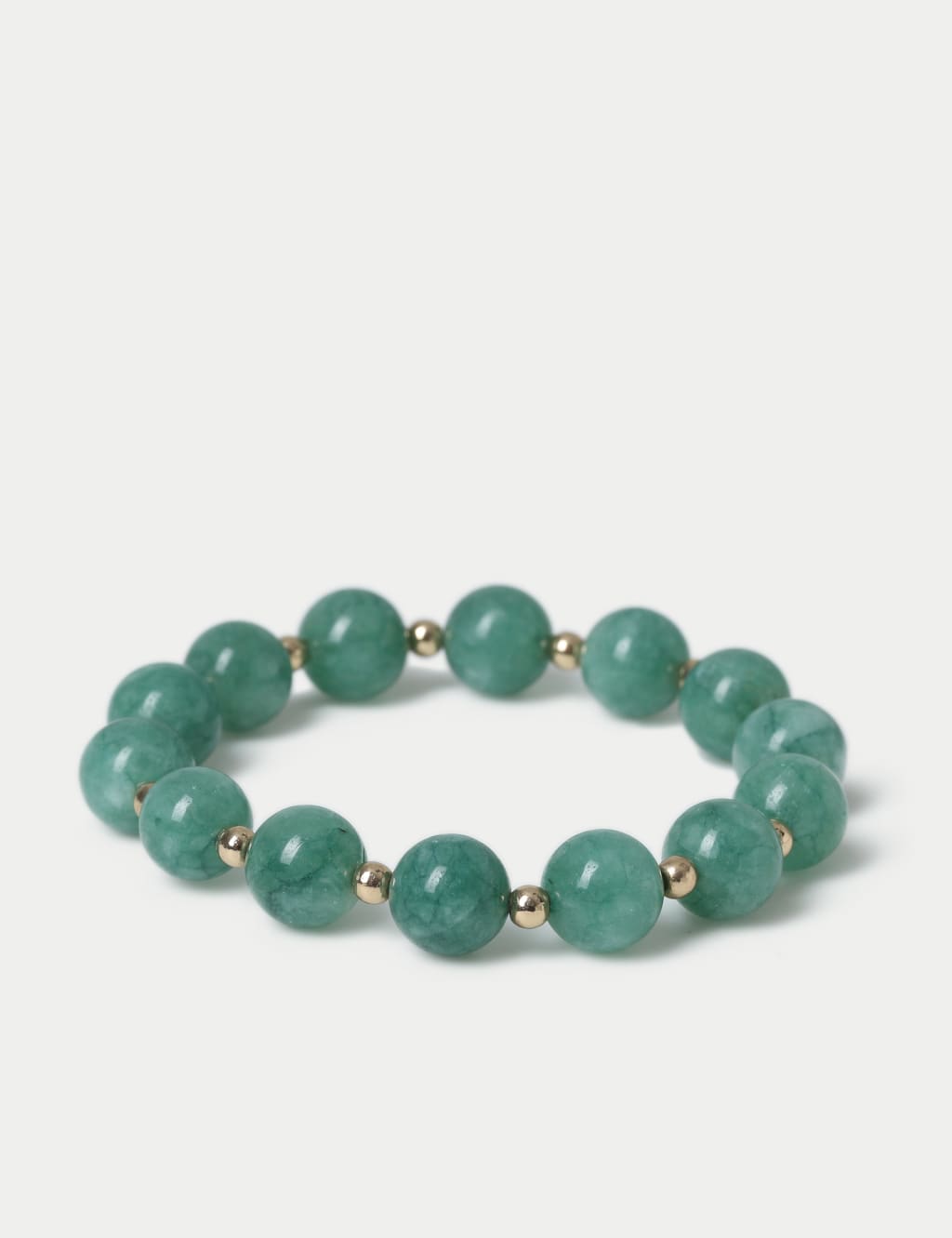 Semi Precious Jade Stretch Bracelet 1 of 2