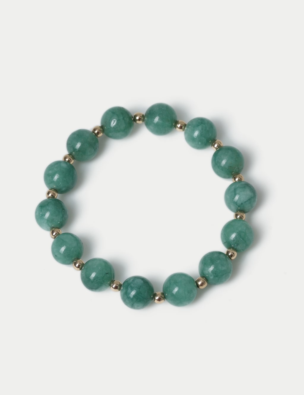 Semi Precious Jade Stretch Bracelet 2 of 2