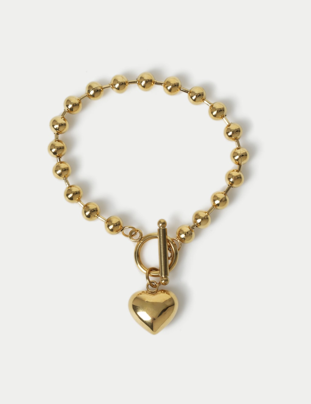 14ct Gold Plated Puff Heart Sphere Bracelet 2 of 2