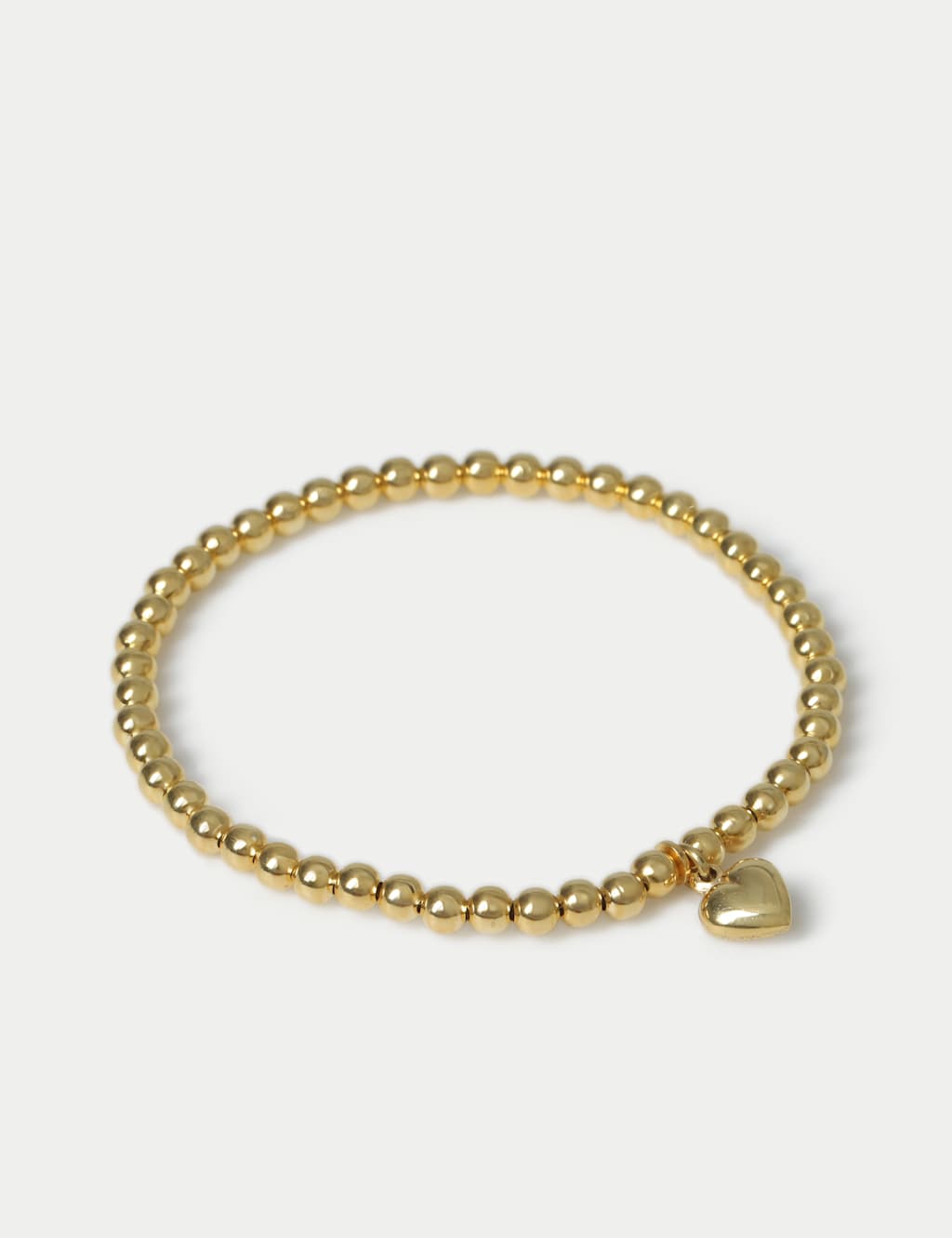 925 Sterling Silver Gold Plated Stretch Heart Bracelet 2 of 2