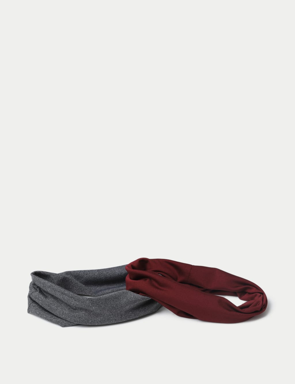 2 Pack Burgundy and Charcoal Grey Bandeau Set 2 of 2