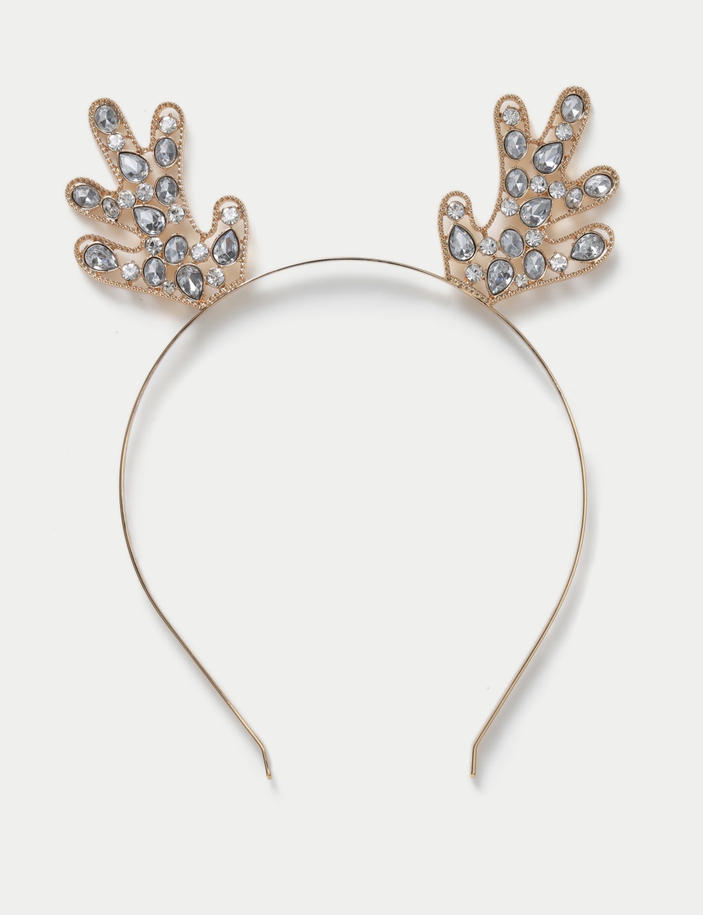 Christmas Rhinestone Detail Antler Headband 1 of 2
