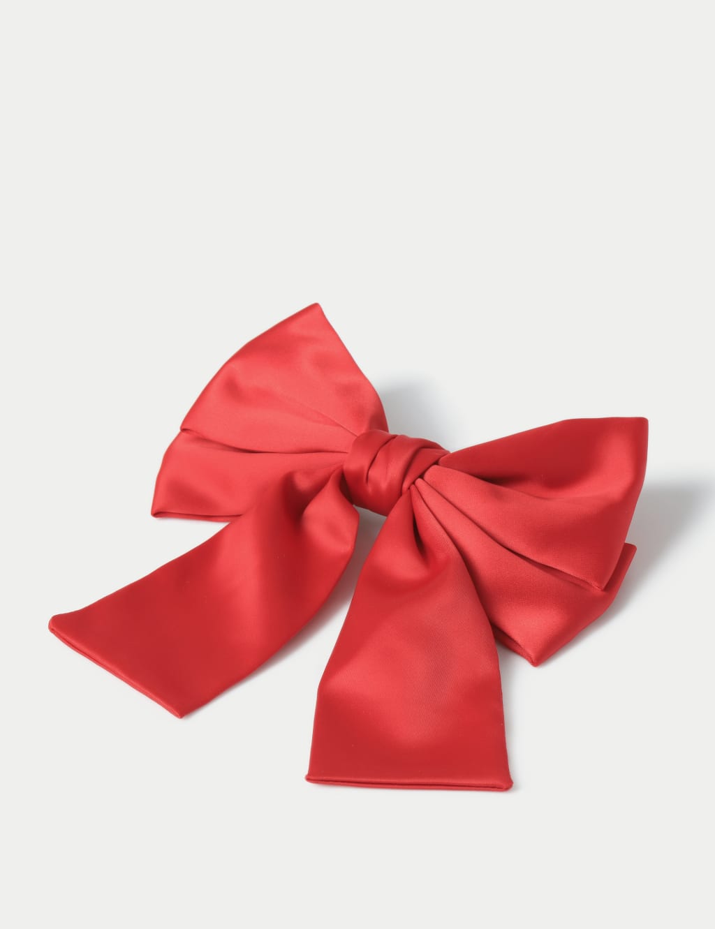 Red Satin Hair Bow 3 of 3