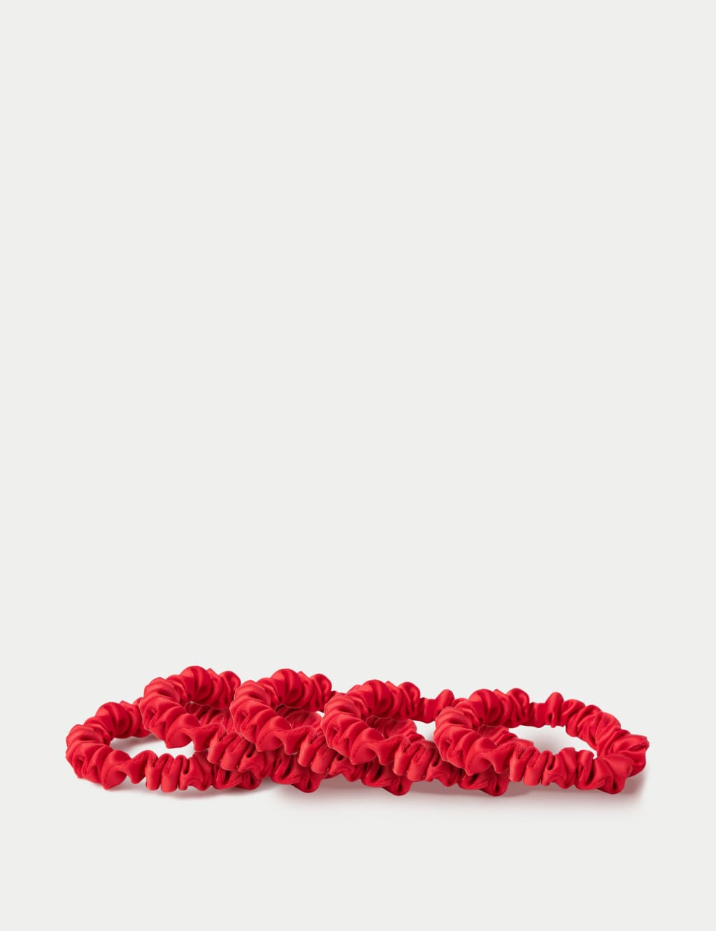 Red Satin Mini Scrunchies 2 of 2