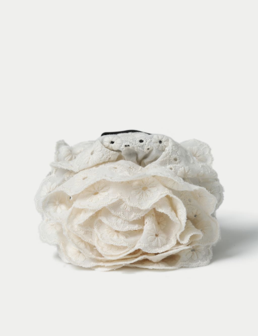 Cream Rose Broidery Fabric Hair Claw Clip 1 of 2